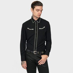 Straight To Hell Black and White Western Shirt